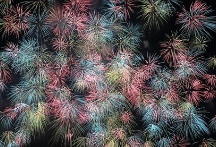 Fireworks in the sky