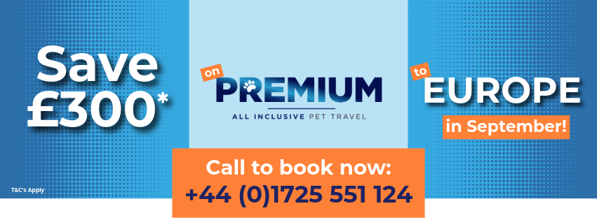 Save £300 on Premium Pet Travel in September 2025 | PetAir UK