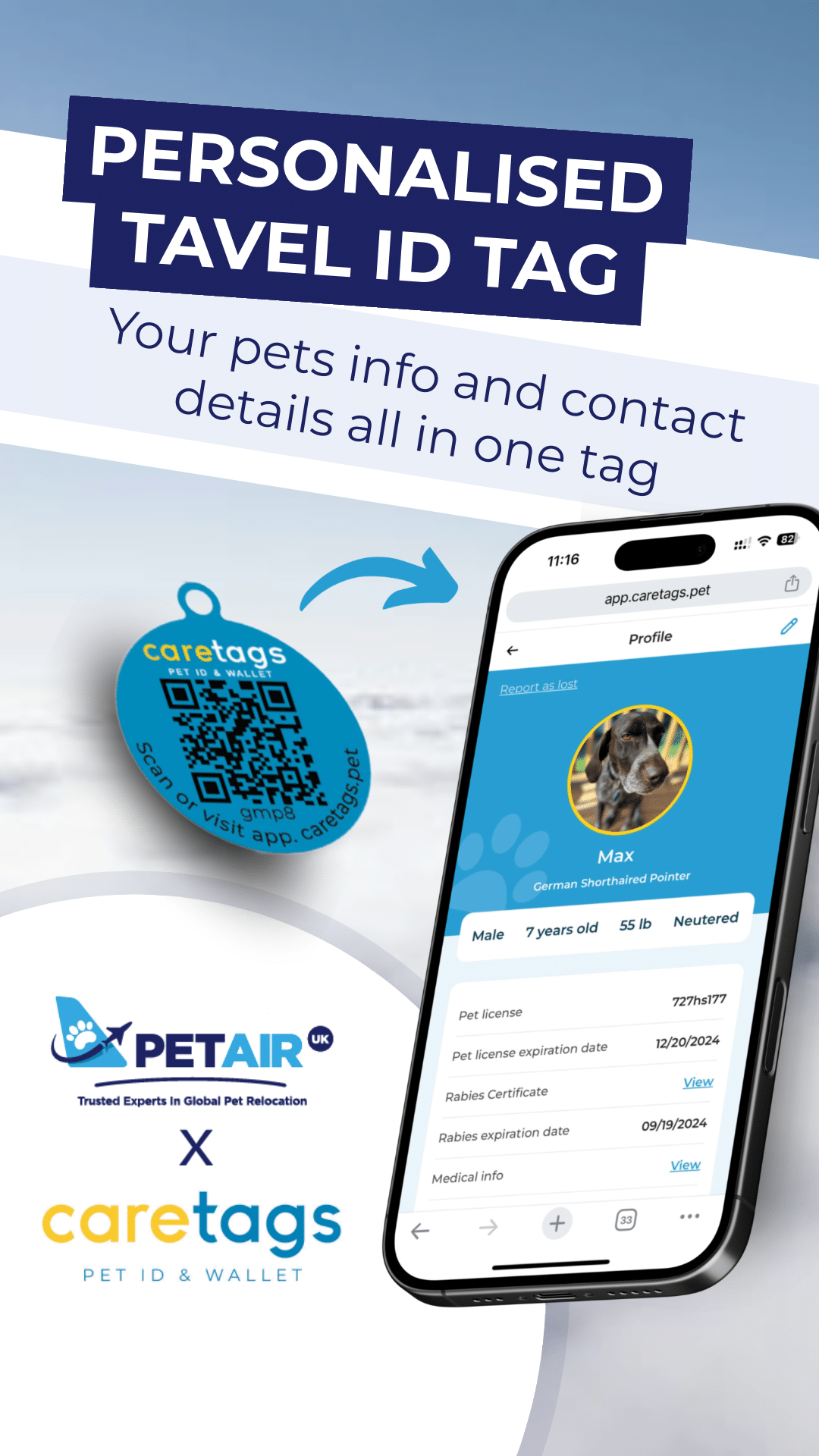 CareTags for Pet Travel | PetAir UK 