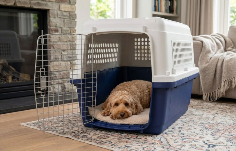 Crate training your dog at home before an international flight | PetAir UK